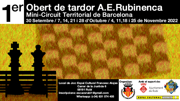1r Abierto de otoño de la A.E. Rubinenca